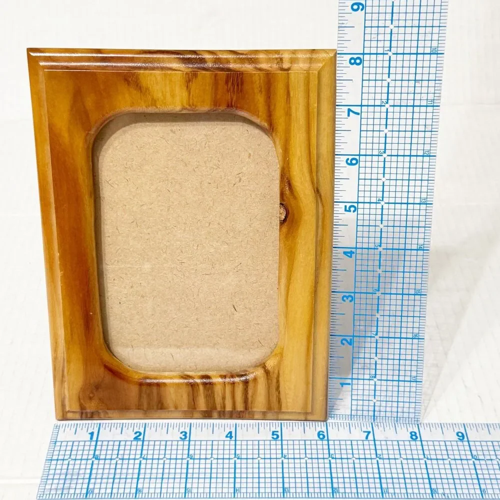 Hand Made Camphor Laurel Wood Picture Frame 6x8 Fits Picture 3.75 x 5.5 in